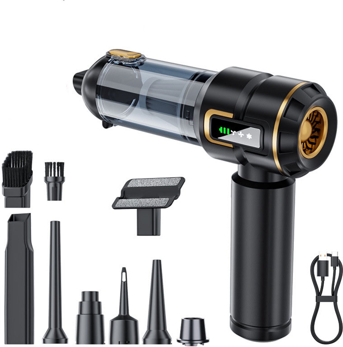 Sander Shop Mini Stofzuiger 4-in-1 Draadloos met LCD-Display - Sander Shop - €39,09