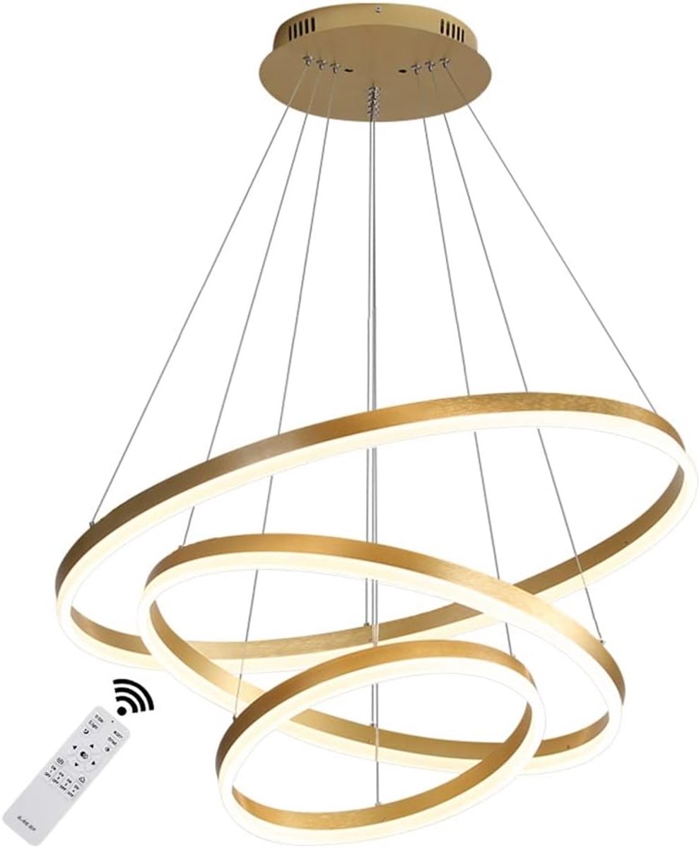 LED rond design hanglamp plafondlamp hoogte verstelbaar dimbaar met afstandsbediening 3000