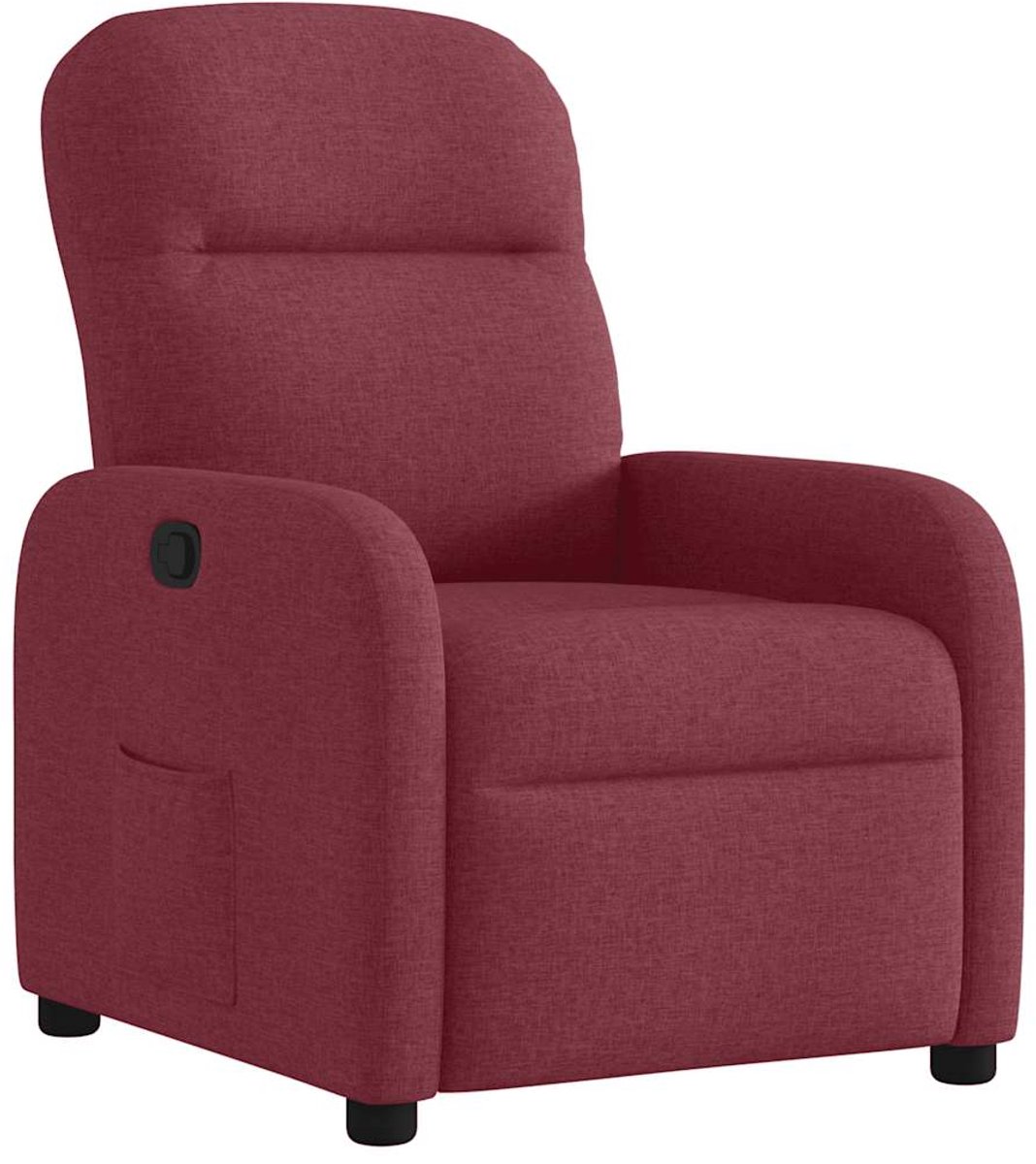 vidaXL Fauteuil - verstelbaar - stof - wijnrood