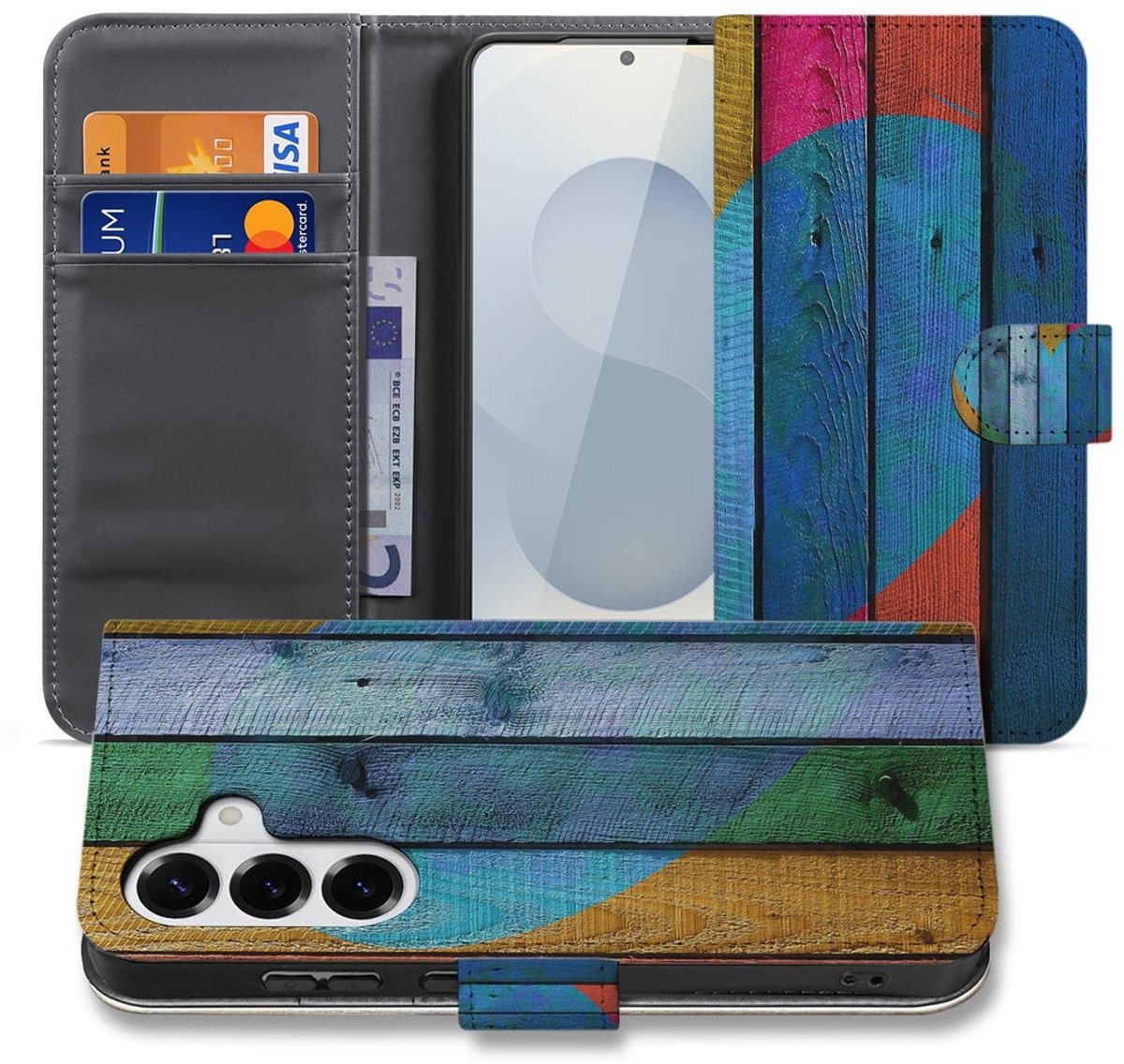 Book Case Hoesje Samsung Galaxy S26 Wood Heart