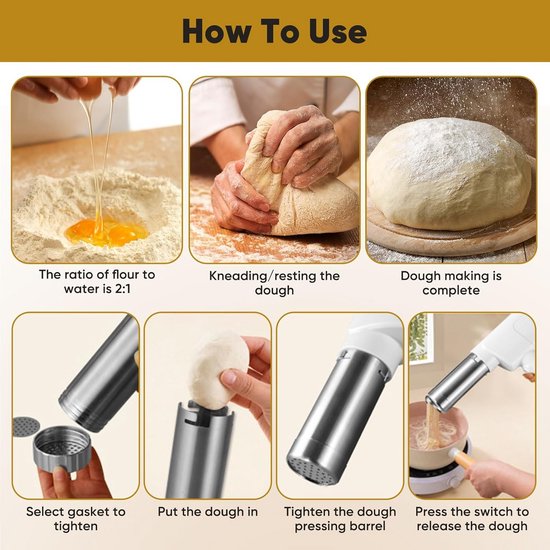 Pastamachine - Pastamaker - Spaghetti en Lasagne Machine - Pastadeegroller van Merkloos — afbeelding 3
