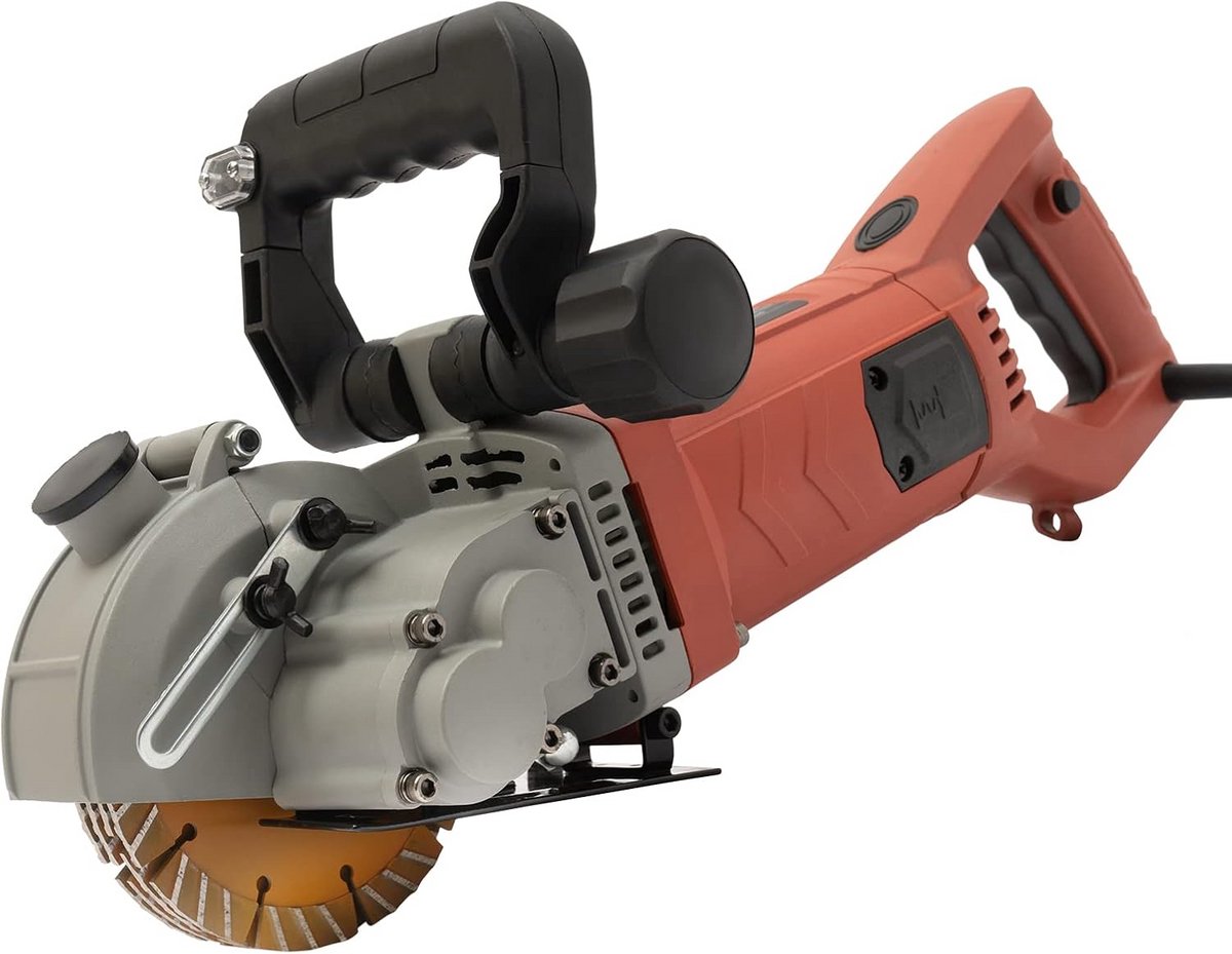 Elektrische muurgroefmachine - 4800 W - 6200 rpm - 41 mm snijdiepte - stofafzuiging - 5 diamantbladen