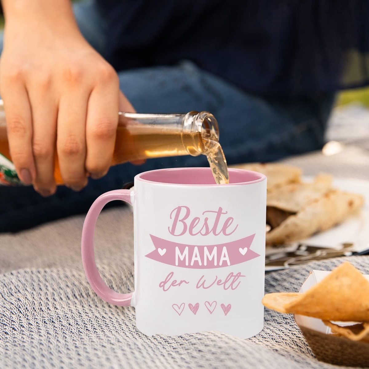 Roze mok 320 ml Beste Mama ter wereld - cadeau voor Moederdag, verjaardag en kerst — cadeau in Koken & Dineren - foto 4