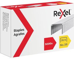 Rexel Nietjes No.56 26/6 mm – Pack van 5000 | Geschikt voor Meerdere Nietmachines