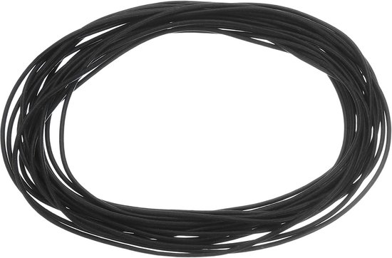 Siliconen schuimrubberen afdichtingsstrip rond 1 mm x 4 m, flexibel, weerbestendig, zwart rubberen koord