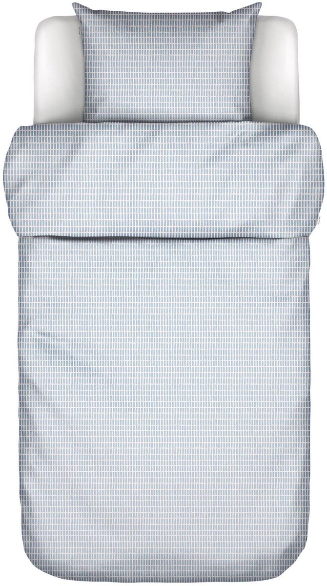 Marc O'Polo Loke Dekbedovertrek Biologisch Katoensatijn Calm blue - Eenpersoons – 140x200/220 cm