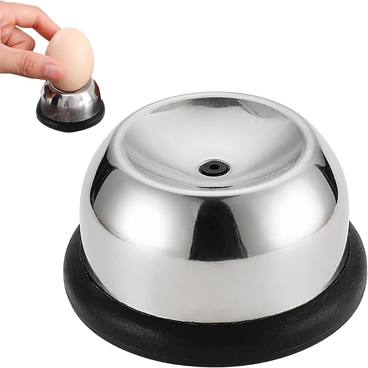 Eierprikker Roestvrij Staal - Keukengerei Gadget - Voorkom Barsten - Veilig Veertelescopisch - 5.7 x 5.7 x 3 cm - Zwart
