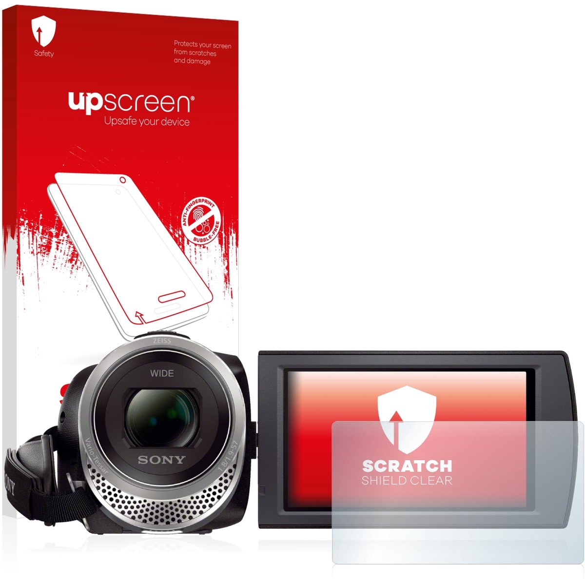 upscreen - Screenprotector voor Sony FDR-AX53 - Folie Beschermfolie transparant