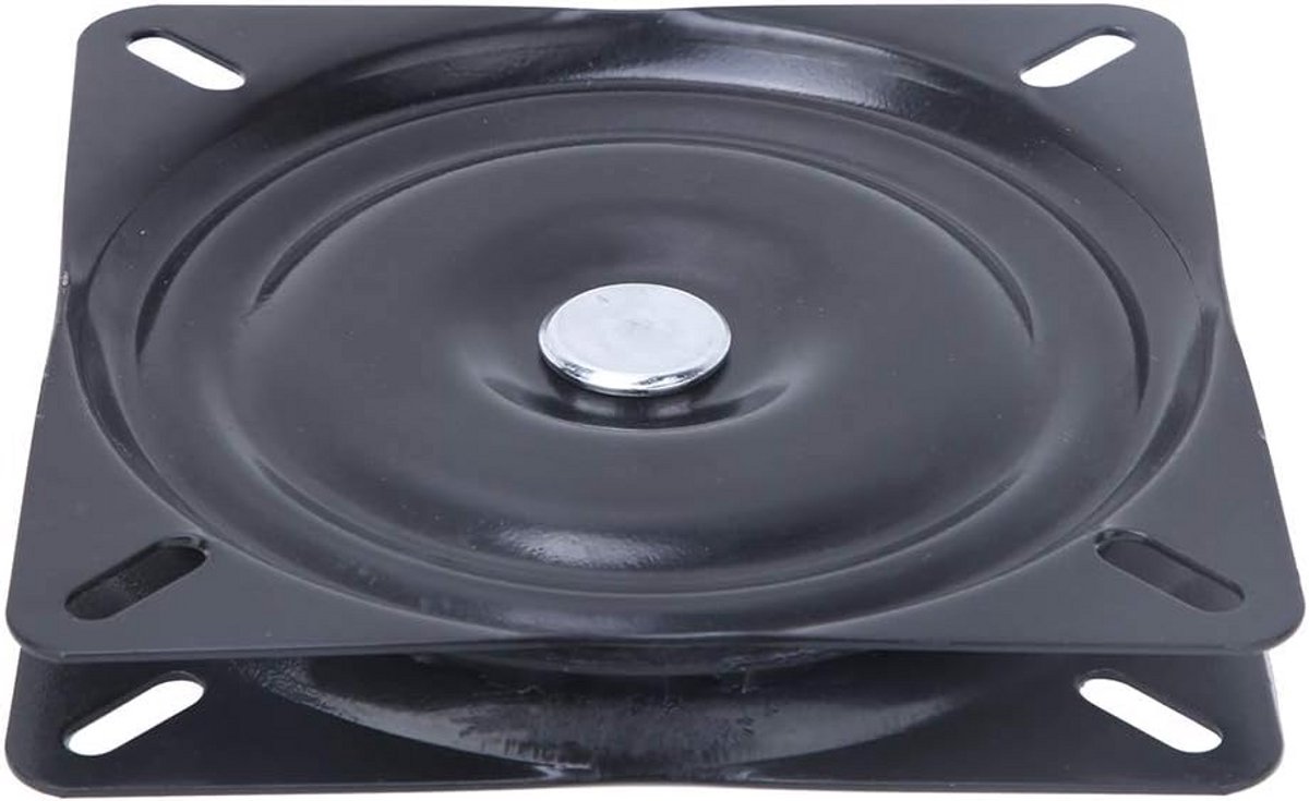 Zware Kruk Draaimechanisme 15 cm Zwart Vierkant Metalen Zwenkplateau