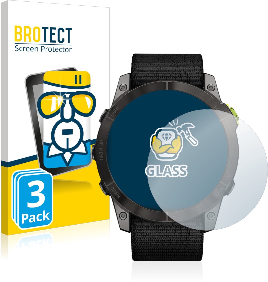 BROTECT - Glas Screenprotector voor Garmin Enduro 2 - Gehard Beschermglas 9H 3 Stuks