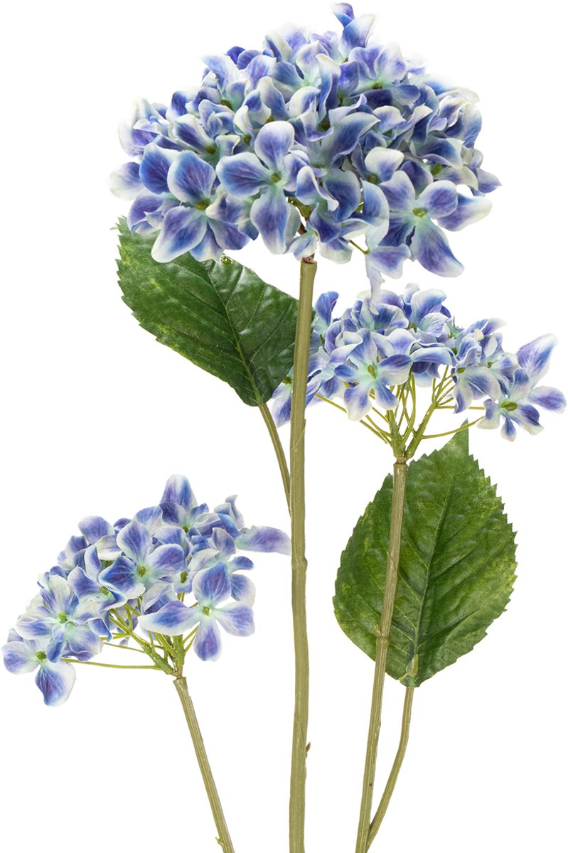 Viana Bloeiende hortensiatak voor stijlvolle huisdecoratie, 80 cm, 2 stuks blauw