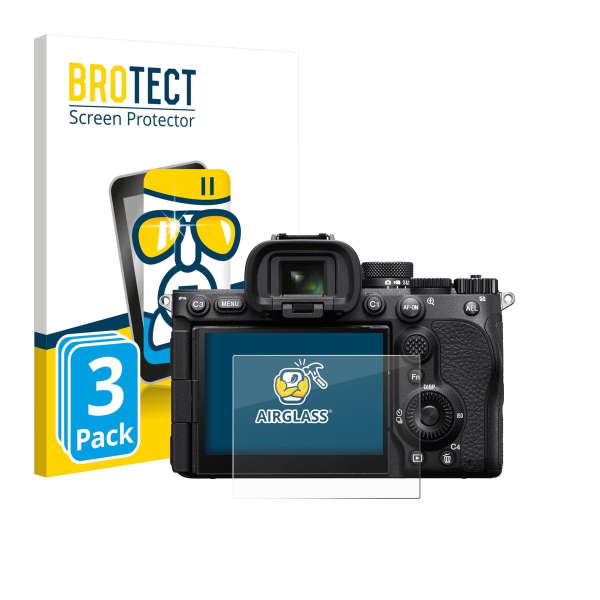 Screenprotector 3 Stuks voor Sony Alpha 7 V (ILCE-7M5) Beschermglas transparant