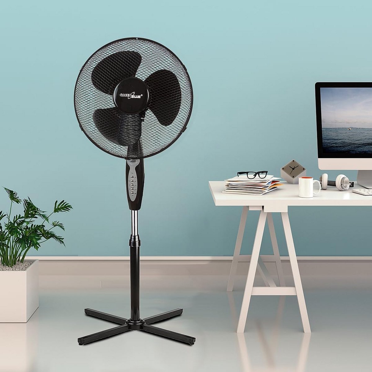 Staande Ventilator 40 cm met Afstandsbediening, Timer en 3 Snelheden – foto 5