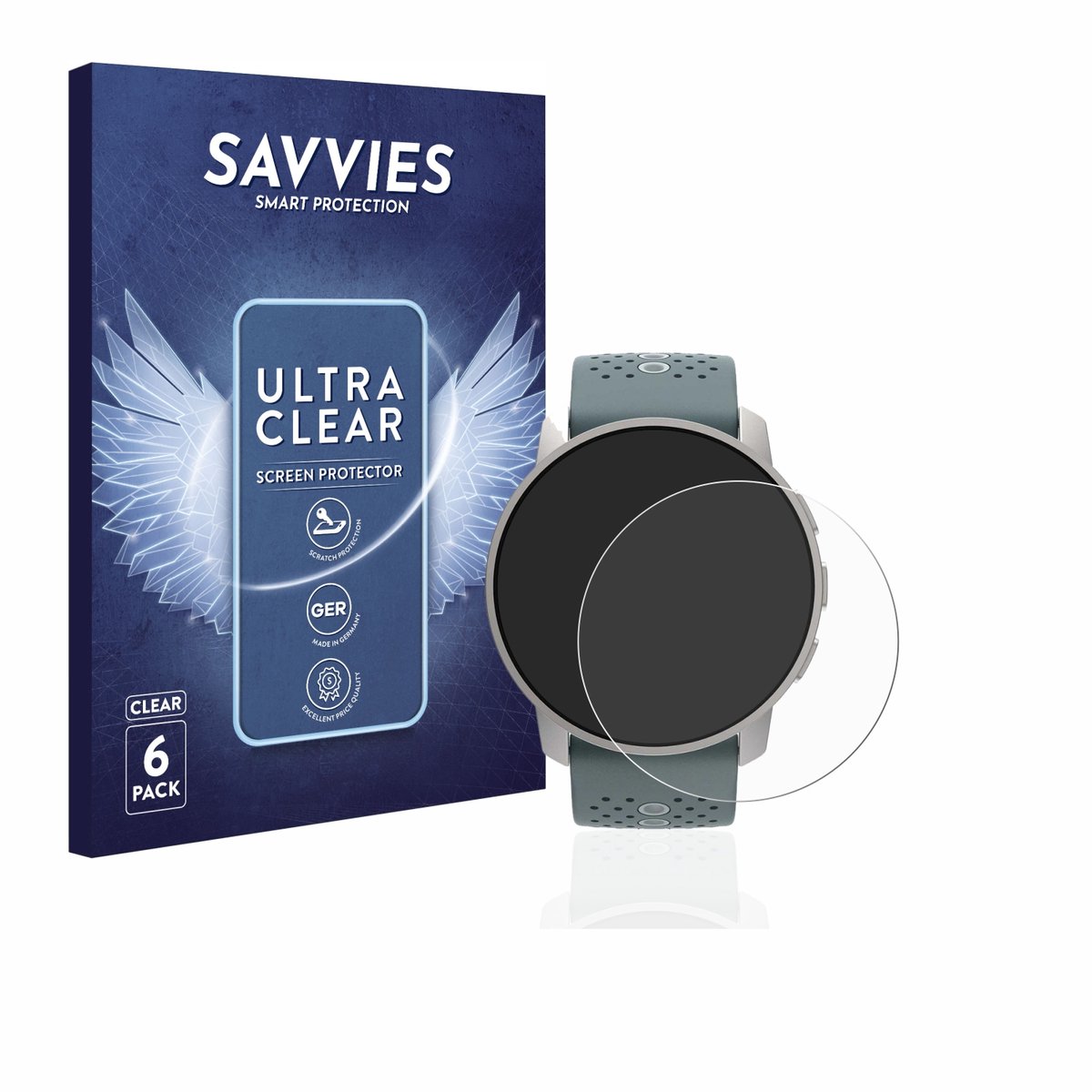 Savvies - Screenprotector voor Suunto 9 Peak - Folie Beschermfolie transparant 6 Stuks