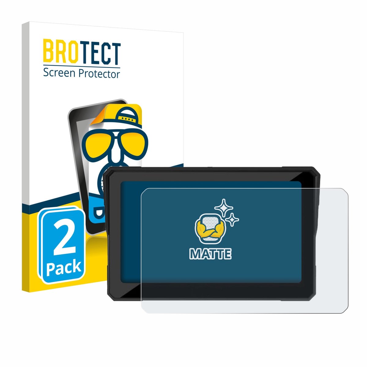BROTECT - Screenprotector voor Carpuride W702RS Pro 7" - Folie Beschermfolie matte 2 Stuks
