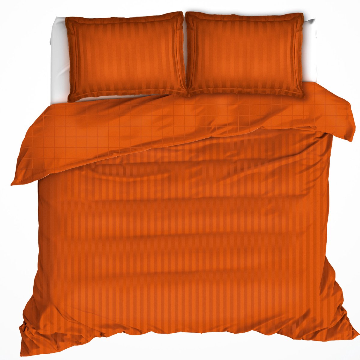 De Witte Lietaer Dekbedovertrek Zygo Gold Flame - 260 x 240 cm - Oranje - Katoen Satijn