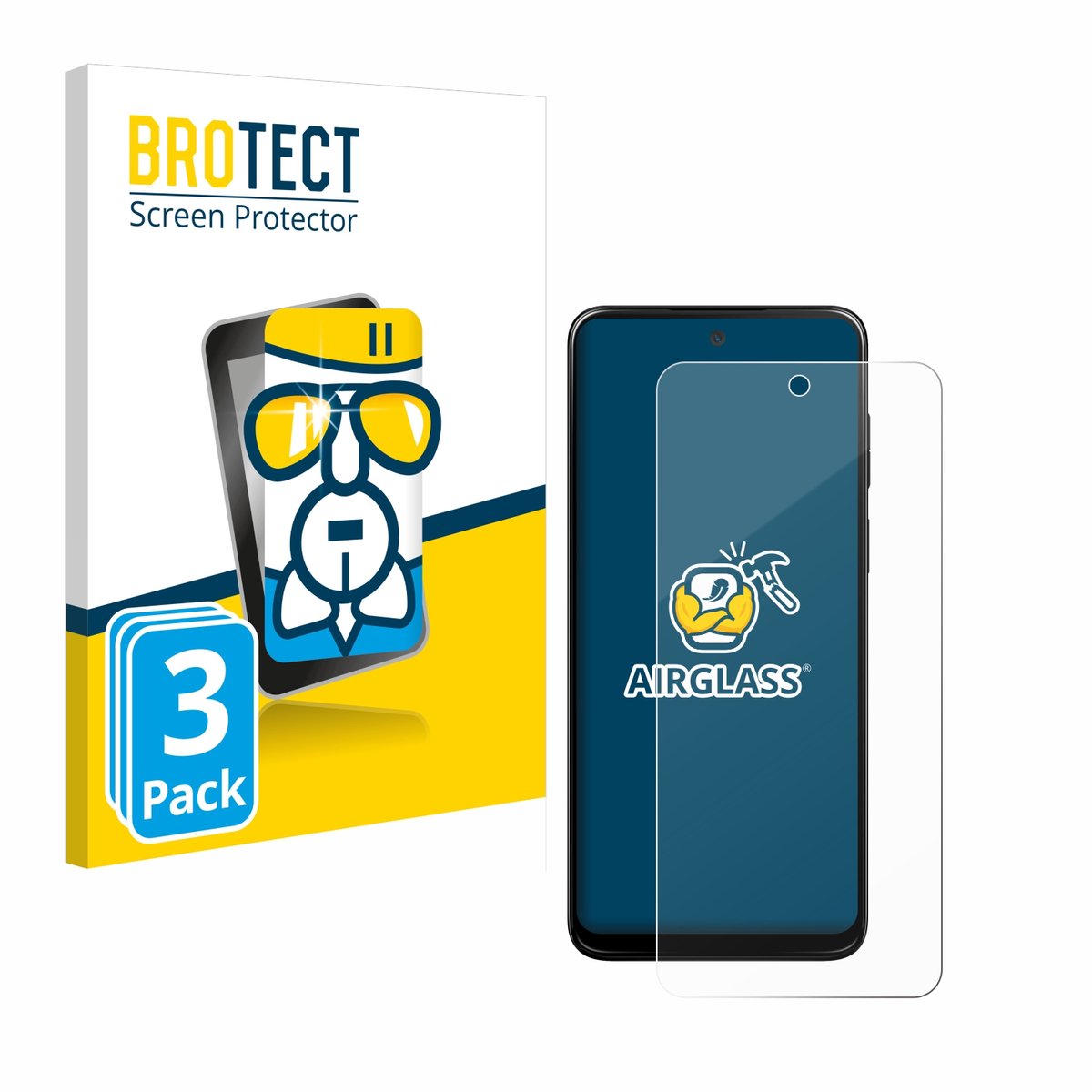 Screenprotector 3 Stuks voor Motorola Moto G53 Beschermglas transparant