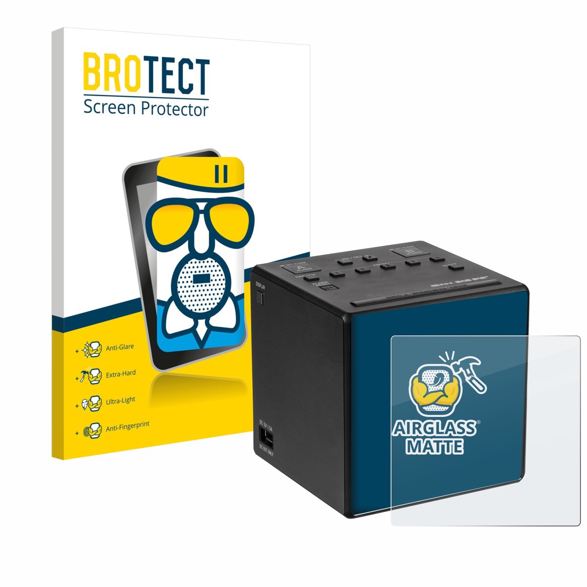 BROTECT - Screenprotector voor Sony XDR-C1DBP - Folie Beschermfolie Beschermglas matte