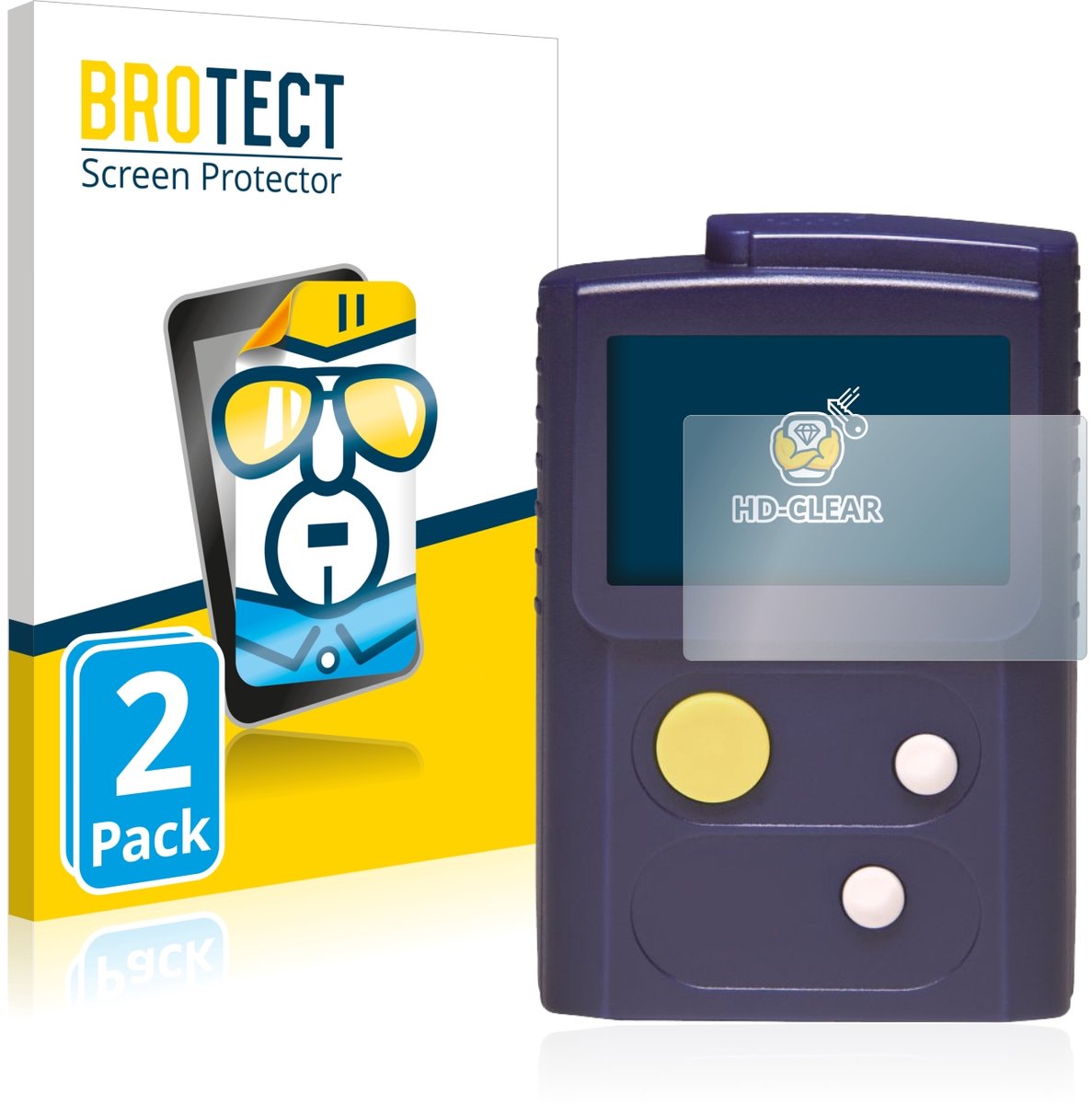 BROTECT - Screenprotector voor Swissphone RES.Q - Folie Beschermfolie transparant 2 Stuks