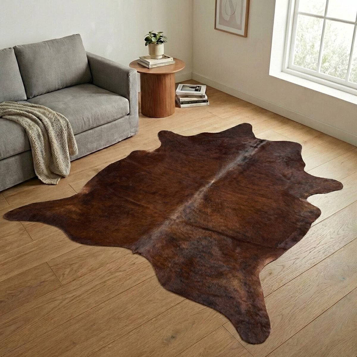 Koeienhuid Vloerkleed XXL (Extra Groot) - Driekleur - 252 x 229 cm - Koeienkleed / Koeienvel / Dierenvel / Dierenhuid / Koehuid Tapijt