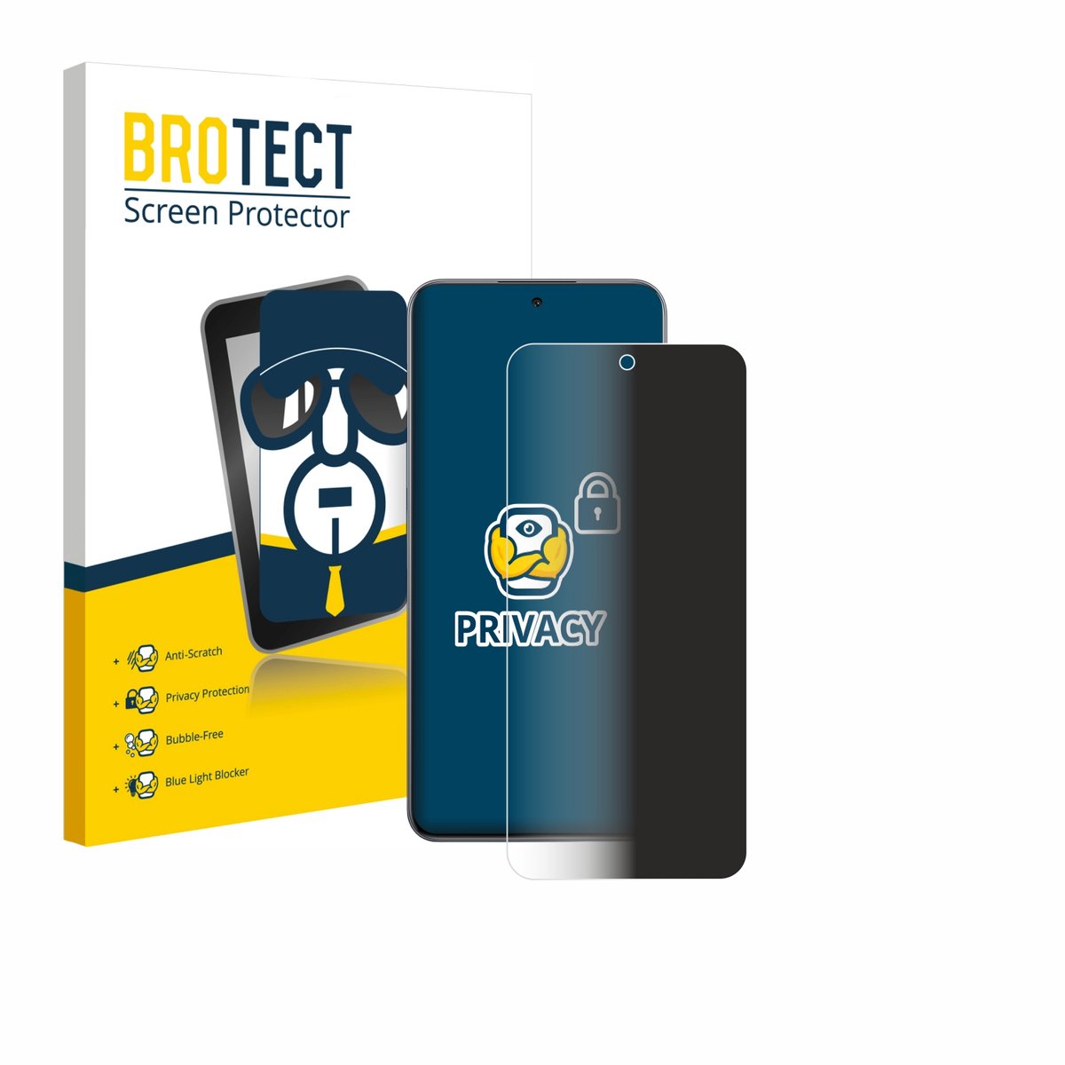 BROTECT - privacy screenprotector voor Oppo F29 - Folie Beschermfolie Blauwlichtfilter