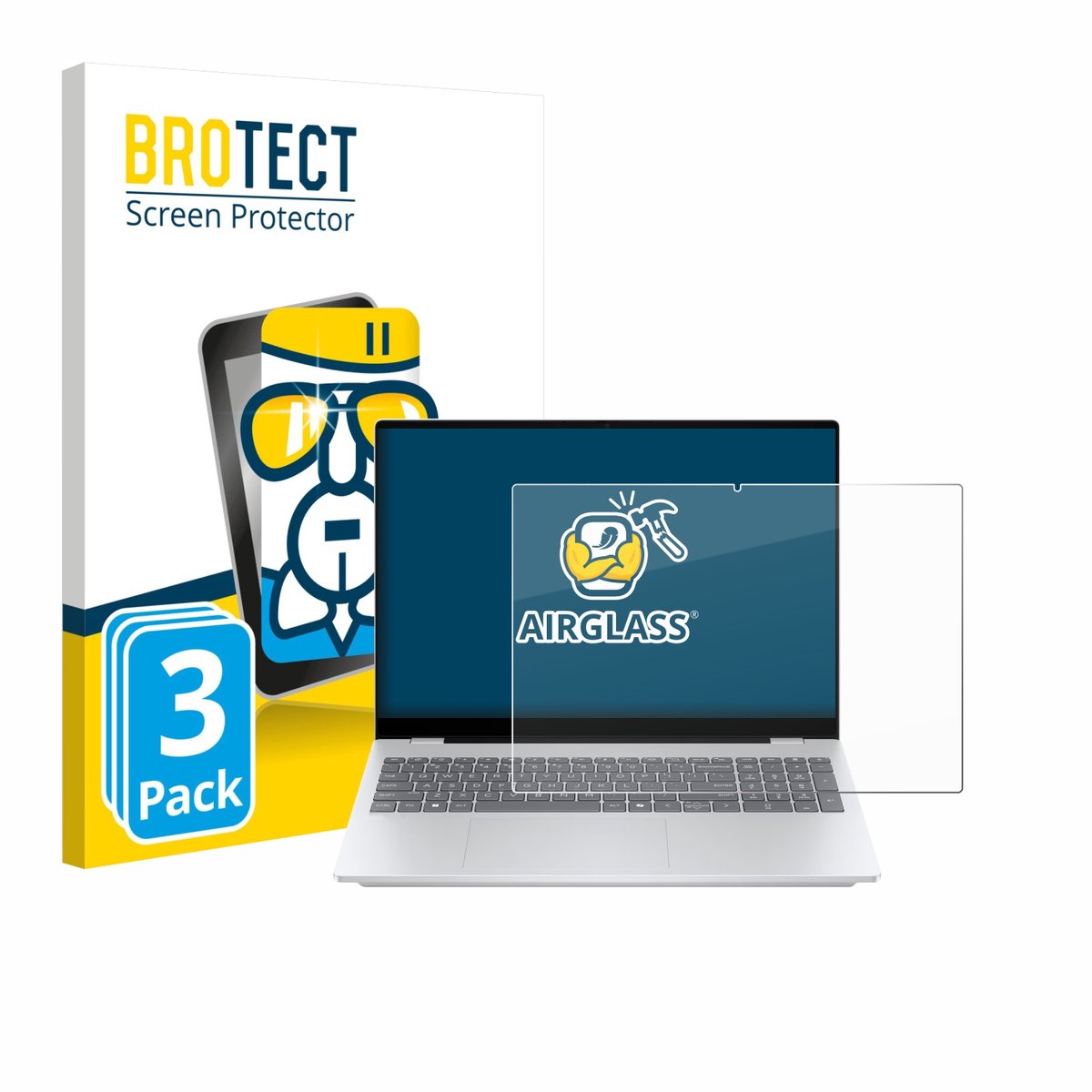 Screenprotector 3 Stuks voor HP OmniBook 7 AI 16-ay0775ng Beschermglas transparant