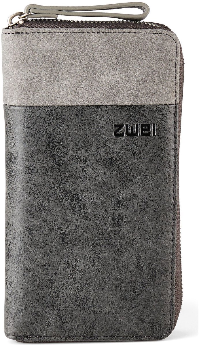 zwei Portemonnee Eva EV2 Black Zwart Grijs
