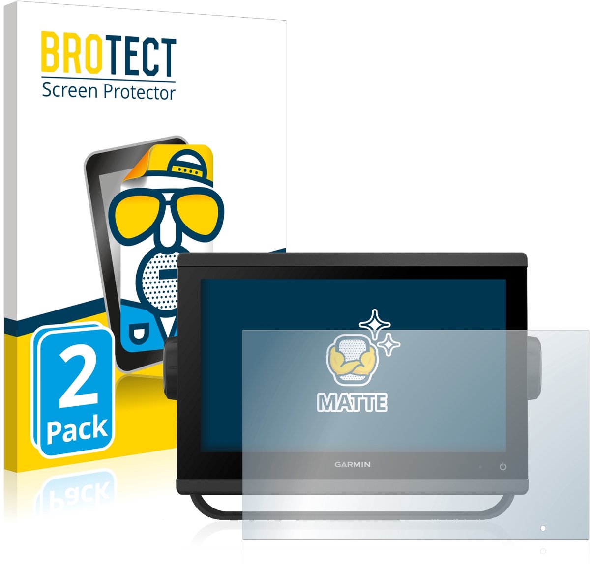 BROTECT - Screenprotector voor Garmin GPSMAP 923 - Folie Beschermfolie matte 2 Stuks