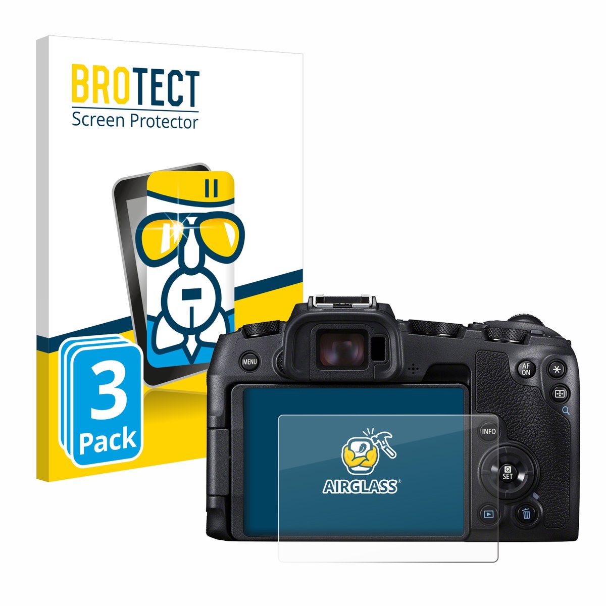 Screenprotector 3 Stuks voor Canon EOS RP Beschermglas transparant