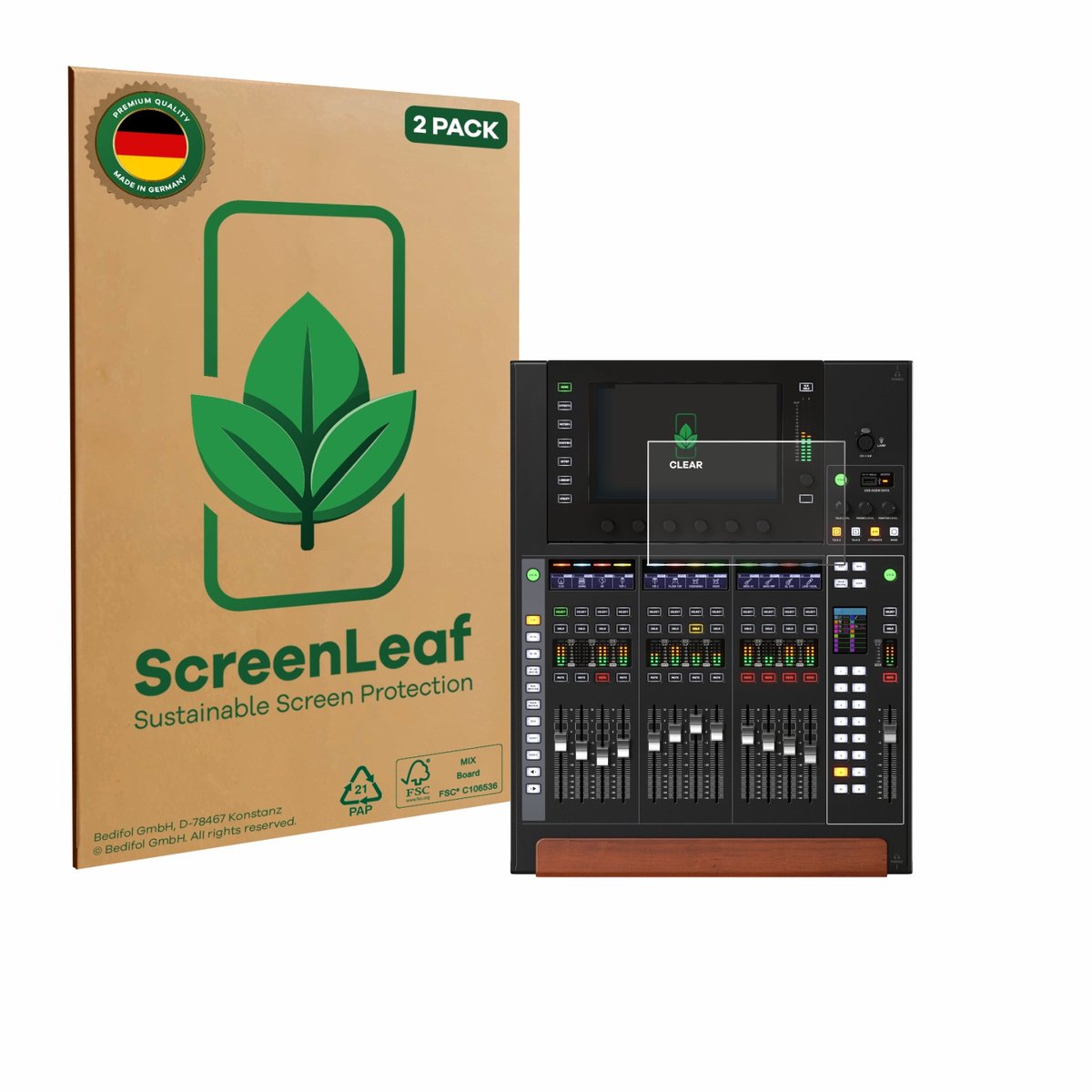 ScreenLeaf - Screenprotector voor Behringer Wing Compact - Duurzame schermbescherming Folie Beschermfolie transparant 2 Stuks