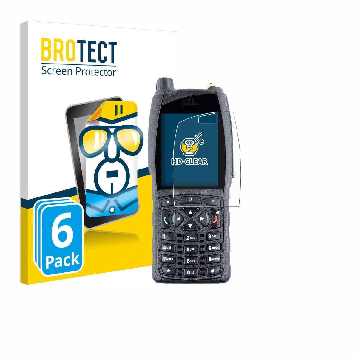 BROTECT - Screenprotector voor Sepura SC2020 - Folie Beschermfolie transparant 6 Stuks