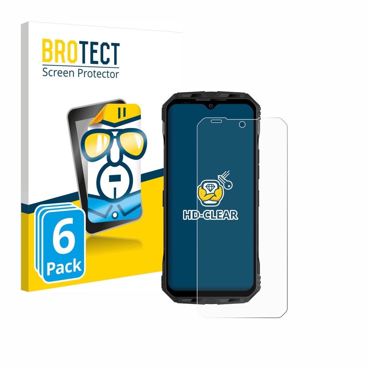 BROTECT - Screenprotector voor Doogee V Max Plus - Folie Beschermfolie transparant 6 Stuks