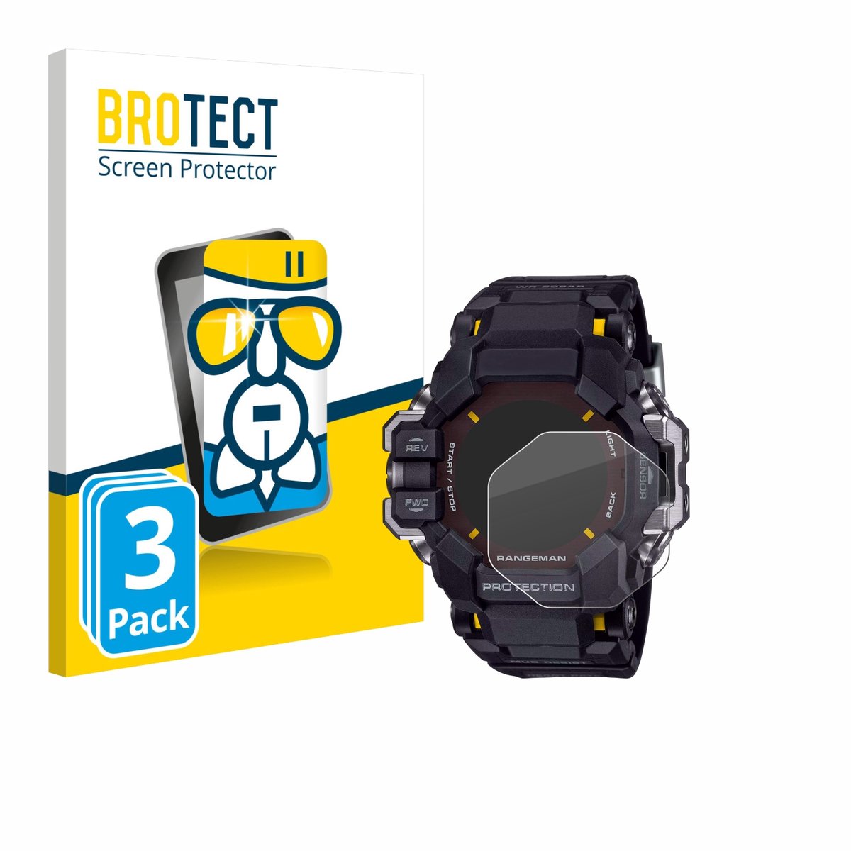 Screenprotector 3 Stuks voor Casio G-Shock GPR-H 1000 Beschermglas transparant