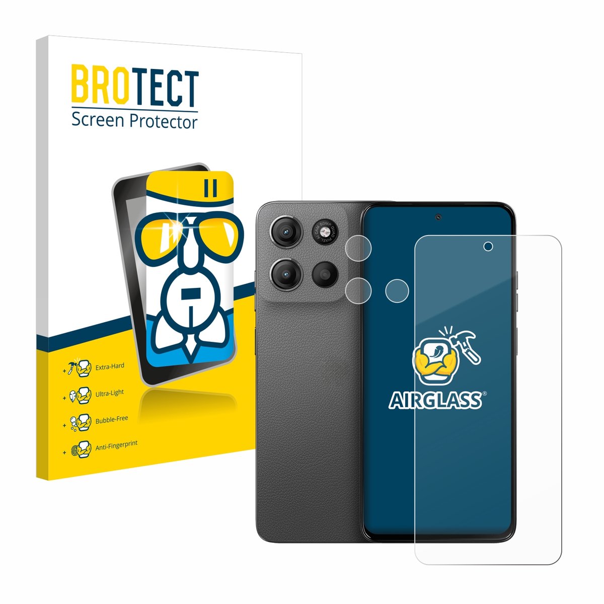 Screenprotector voor Motorola Moto G15 Power (Voor+Camera) Beschermglas transparant