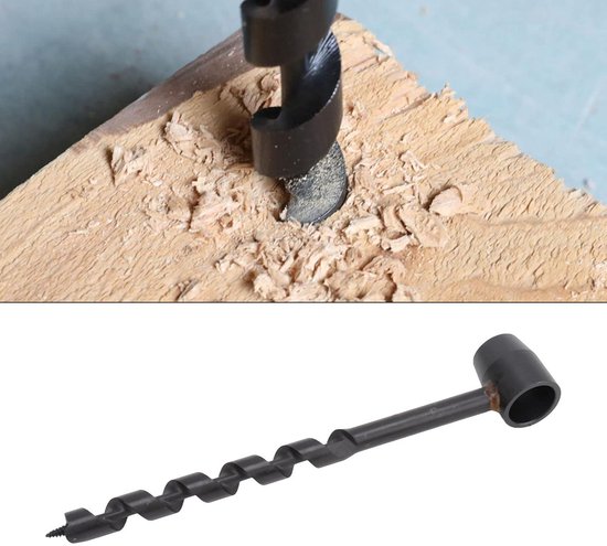 Allecto- Handboor Eye Auger Draagbare Handhoutboor voor Bushcraft Backpack Camping Augerboren - Handmatig - Namaak - 16-230mm - Metaalbewerking - Geschikt voor buiten - Groen — afbeelding 3