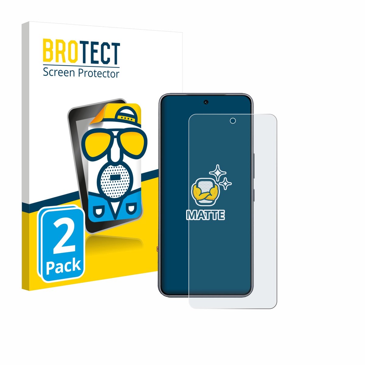BROTECT - Screenprotector voor Tecno Pova 7 Ultra - Folie Beschermfolie matte 2 Stuks