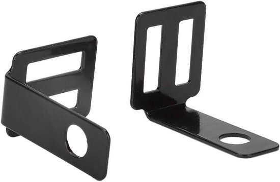 Universele metalen beugel voor achter richtingaanwijzer motorfiets - Zwart - Bevestiging voor lampframe - Motorfiets accessoire Jij.
