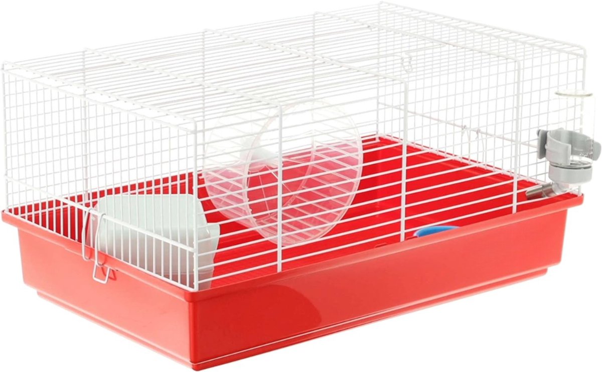 SCH® Hamsterkooi - Rood- 46cm x 30cm x 23cm