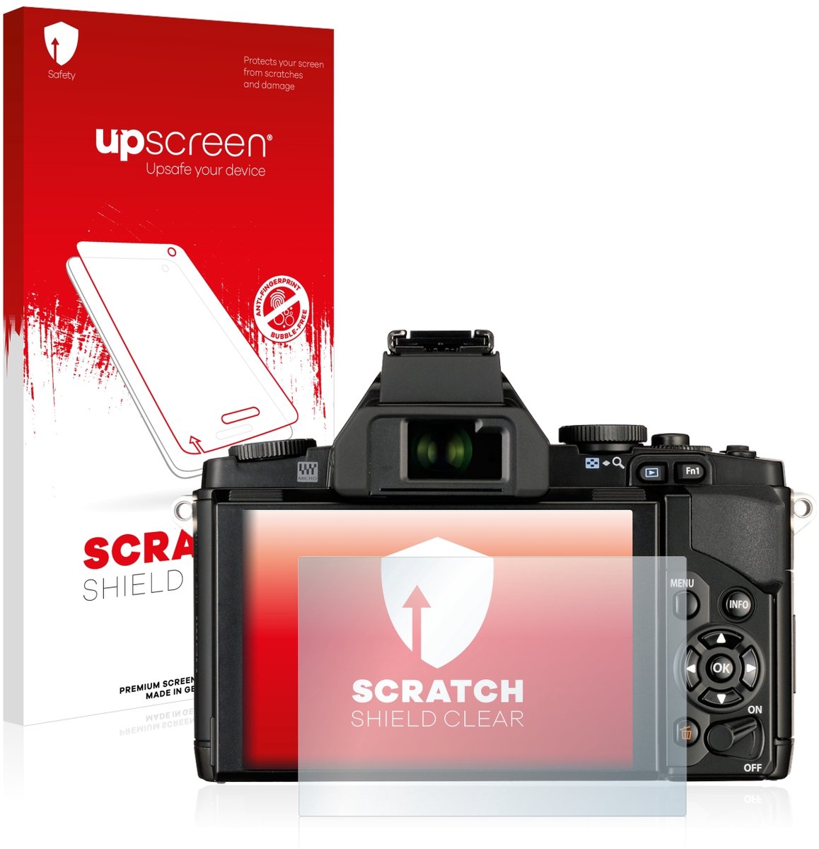upscreen - Screenprotector voor Olympus OM-D E-M5 - Folie Beschermfolie transparant