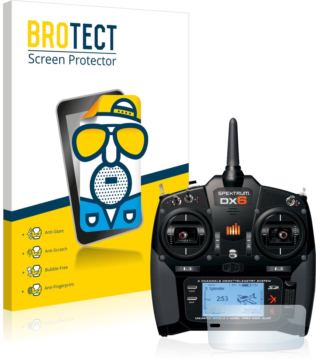 BROTECT - Screenprotector voor Spektrum DX6 - Folie Beschermfolie matte 2 Stuks