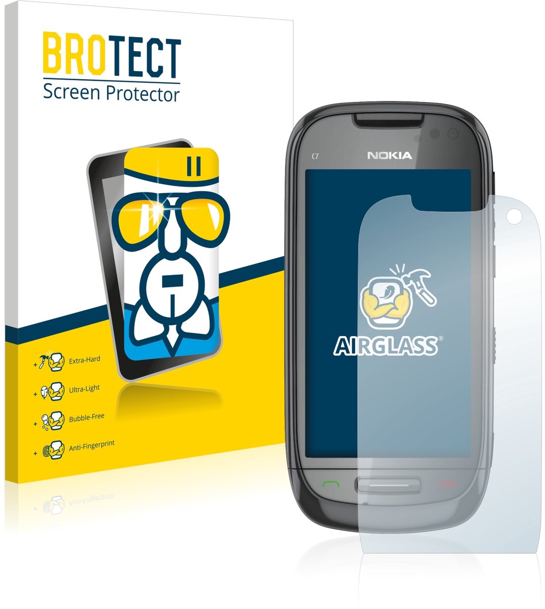 Screenprotector voor Nokia C7-00 Beschermglas transparant
