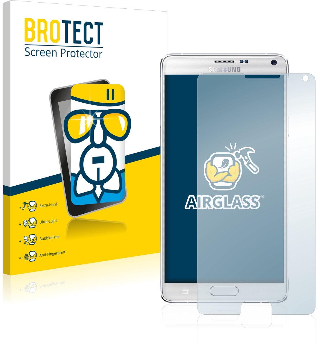 Screenprotector voor Samsung Galaxy Note 4 Beschermglas transparant
