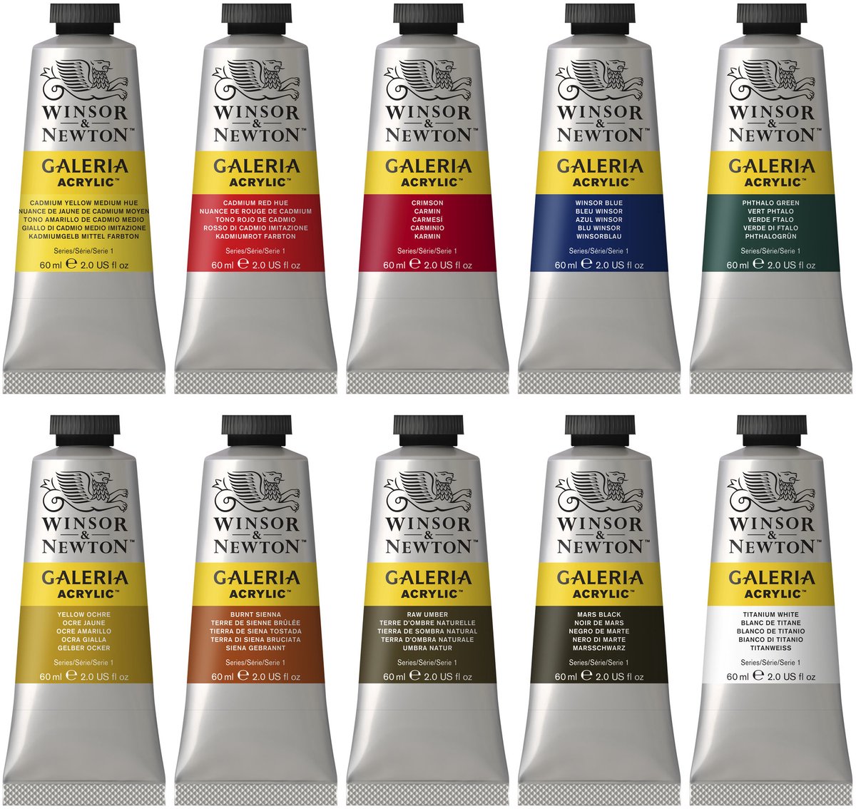 Winsor & Newton 2190517 Galeria Acrylverf Set – 10 × 60 ml – Acrylverf voor Beginners & Kunstenaars — afbeelding 6