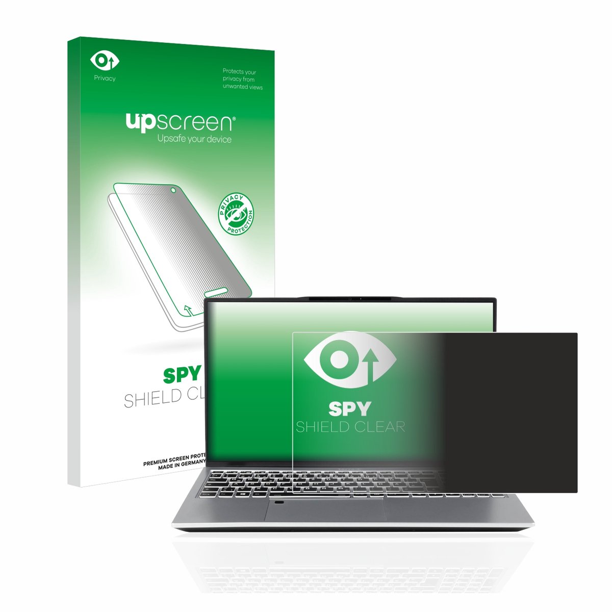 upscreen - privacy screenprotector voor Wortmann Terra Mobile 1551 - Folie Beschermfolie Blauwlichtfilter