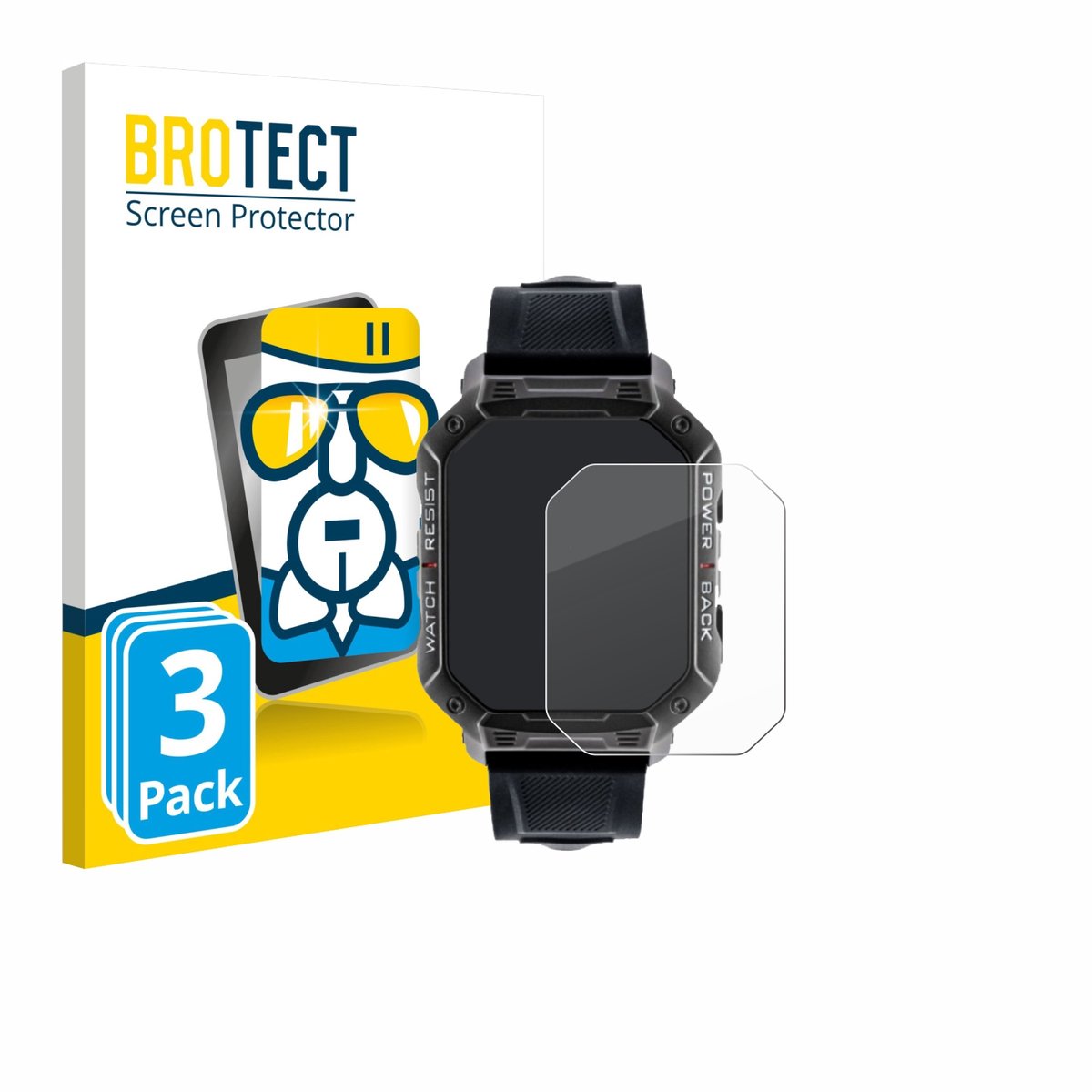 Screenprotector 3 Stuks voor Watchmark Ultra Beschermglas transparant
