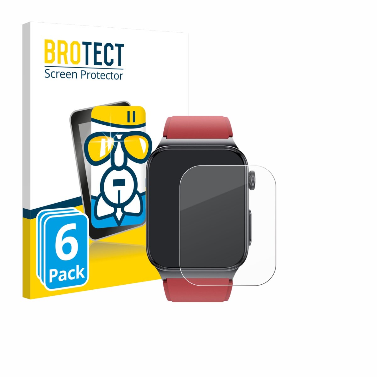 Screenprotector 6 Stuks voor Watchmark Kardiowatch Cardio One Beschermglas transparant