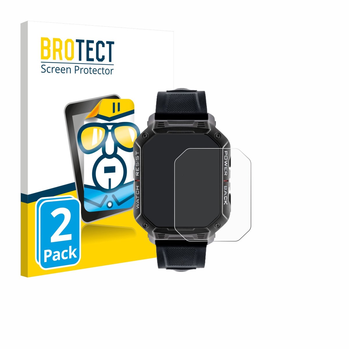 BROTECT - Screenprotector voor Watchmark Ultra - Folie Beschermfolie transparant 2 Stuks