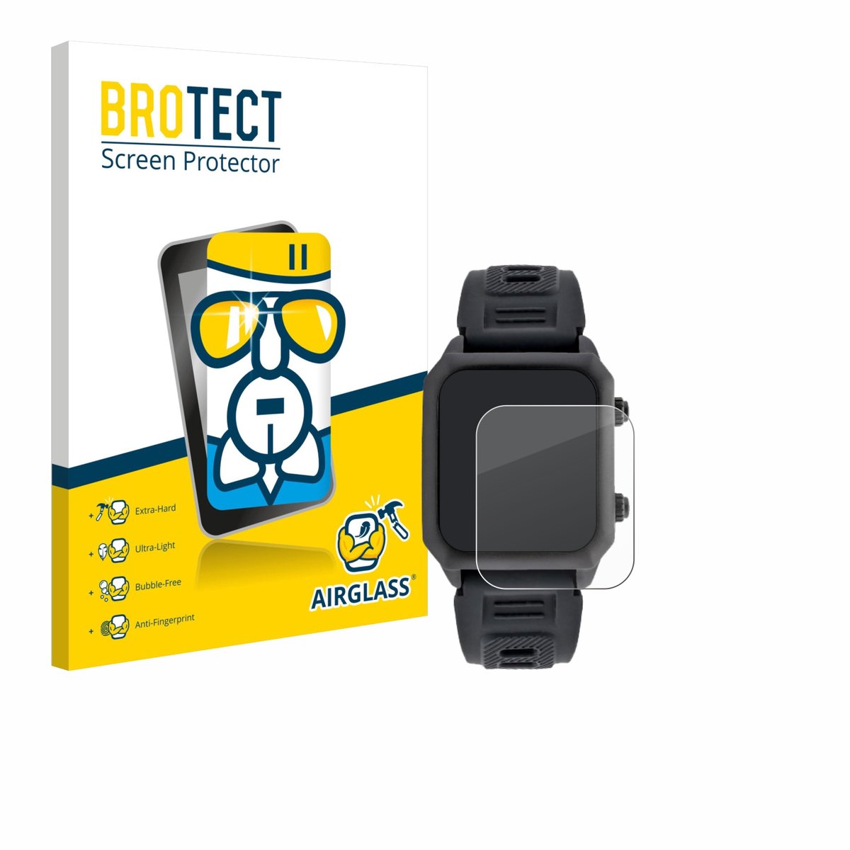 Screenprotector voor Watchmark Kardiowatch FOCUS Beschermglas transparant