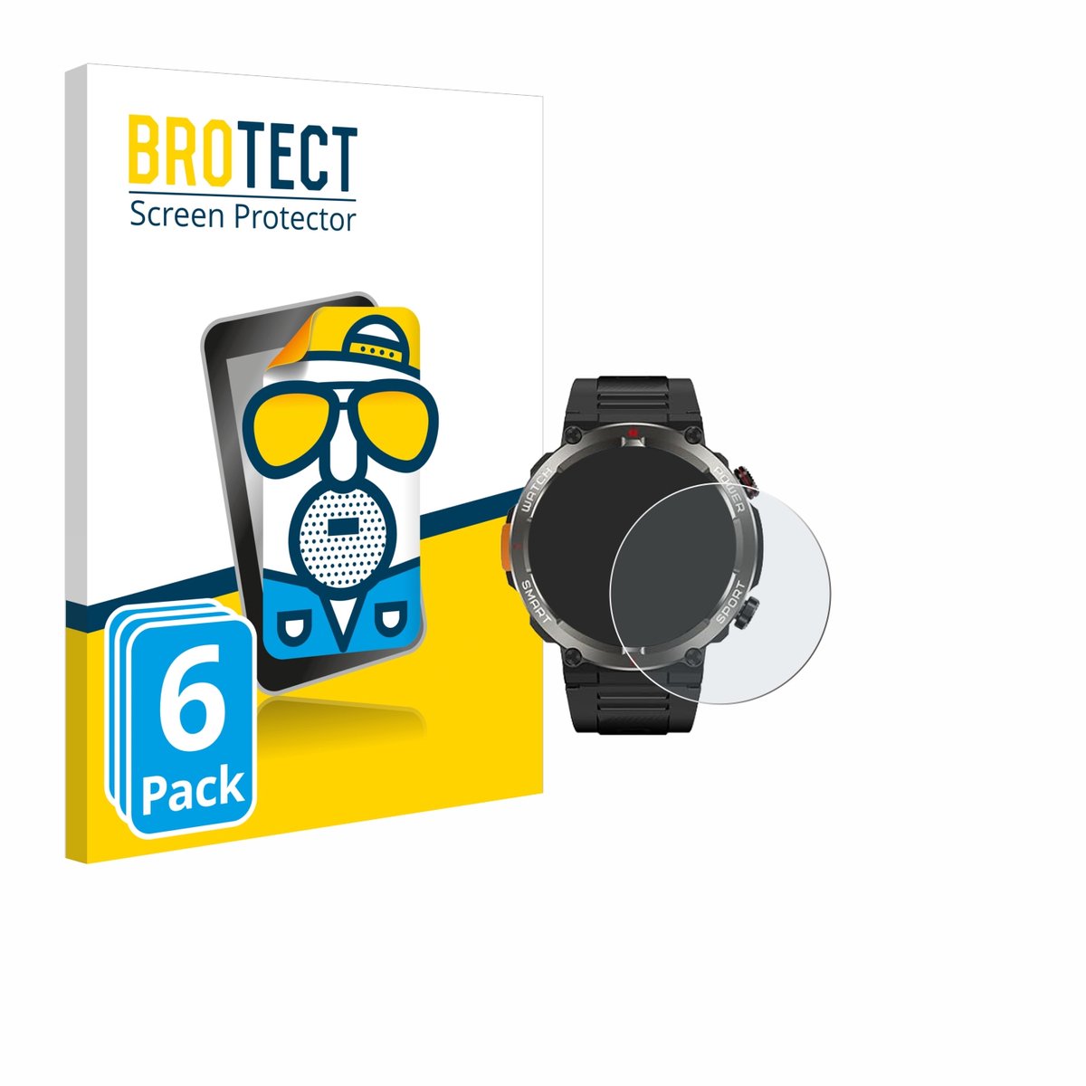 BROTECT - Screenprotector voor Yxtel W50Pro 1.45" - Folie Beschermfolie matte 6 Stuks