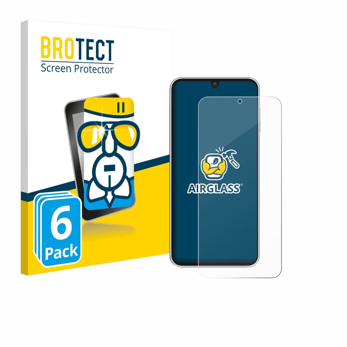 Screenprotector 6 Stuks voor Samsung Galaxy F17 5G Beschermglas transparant